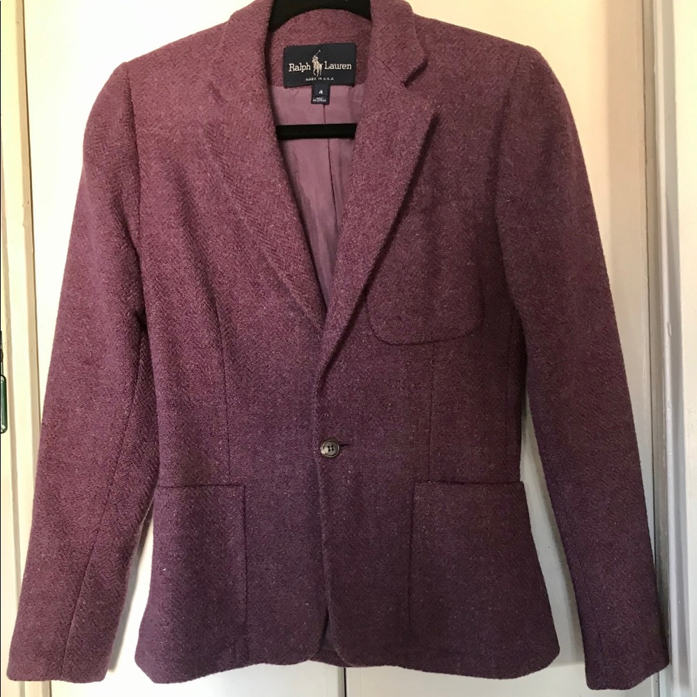 Ralph Lauren purple wool blazer Size 4